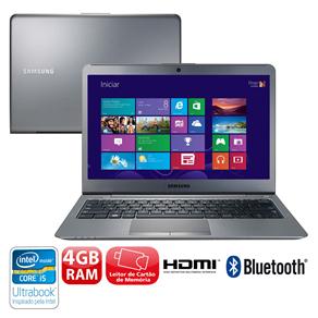 Ultrabook Samsung 530U3C-AD3 com Intel® Core™ I5 2537M, 4GB, 500GB, 24GB ISSD, Leitor de Cartões, HDMI, Bluetooth, Wireless, LED 13.3” e Windows 8