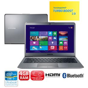 Ultrabook Samsung 530U3C-AD5 com Intel® Core™ I7 3517U, 4GB, 500GB, 24GB ISSD, Leitor de Cartões, HDMI, Bluetooth, Wireless, LED 13.3” e Windows 8