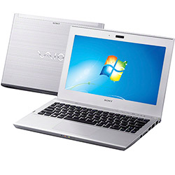 Ultrabook Sony VAIO SVT11115FBS com Intel Core I3 4GB 320GB + 32GB SSD LED 11" Windows 7 Home Premium
