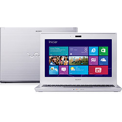 Ultrabook Sony VAIO SVT11125CBS com Intel Core I3 4GB 320GB 32GB SSD LED 11,6'' Windows 8