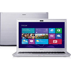 Ultrabook Sony VAIO SVT13125CBS com Intel Core I5 4GB 320GB + 32GB SSD LED 13" Windows 8