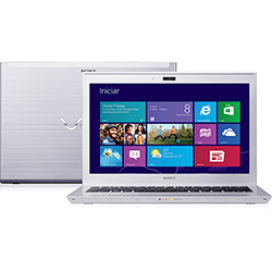 Ultrabook Sony VAIO SVT14115CBS com Intel Core 3 I5 4GB 320GB + 32GB SSD LED 14'' Windows 8