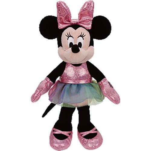 Ursinho de Pelúcia Minnie Mouse Bailarina Rosa Ty Beanie Babie Dtc