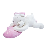 Urso Dormindo No Coração Rosa 46cm - Pelúcia