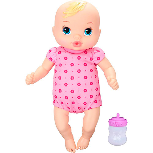 USADO: Boneca Baby Alive Recém Nascida Loira Rosa - Hasbro