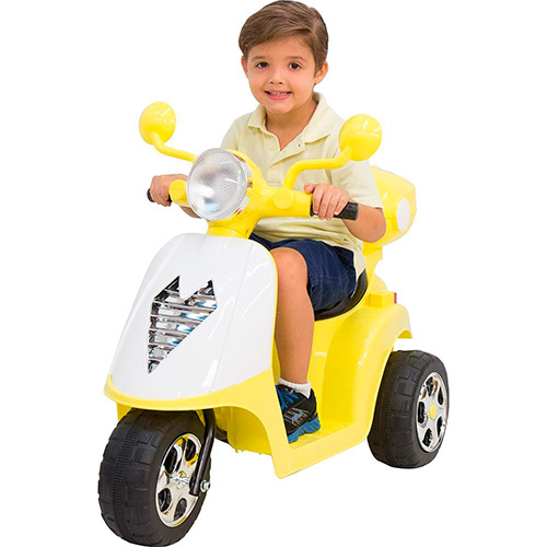 USADO: Scooter Elétrica Infantil TR0903C Sunny Amarelo 6V - Brink+