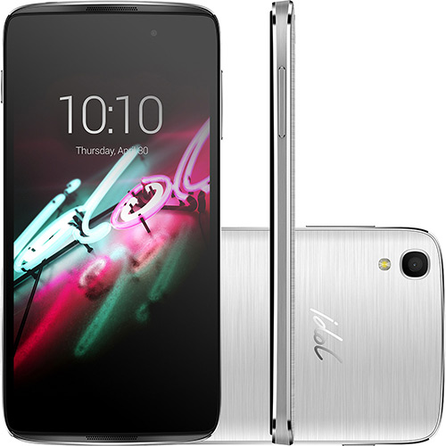USADO: Smartphone Alcatel IDOL 3 Android 5.1 Tela 4.7" 4G 16GB de Memória Interna Câmera Traseira de 13MP e Frontal de 5MP - Prata