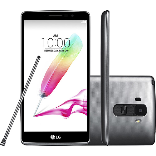 USADO: Smartphone LG G4 Stylus Dual Chip Desbloqueado Android 5.0 5.7" 16GB 3G 13MP HDTV - Titânio