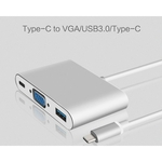 USB C Tipo de adaptador VGA C para VGA Conversor 1080P com carregamento Tipo-C Thunderbolt 3 para Apple Macbook Chromebook Pixel