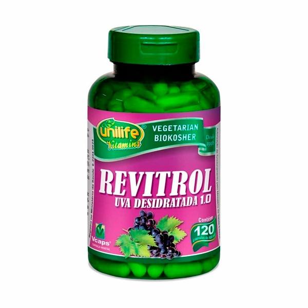 Uva Desidratada Revitrol Resveratrol Unilife 120 Cápsulas de 500mg