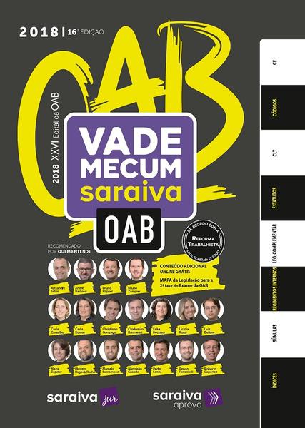 Vade Macum Saraiva - OAB - 16ª Edição (2018)
