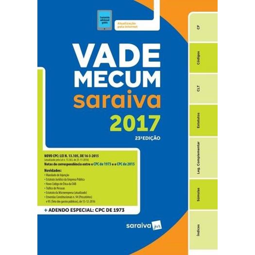 Vade Mecum 2017 - Saraiva - 23 Ed