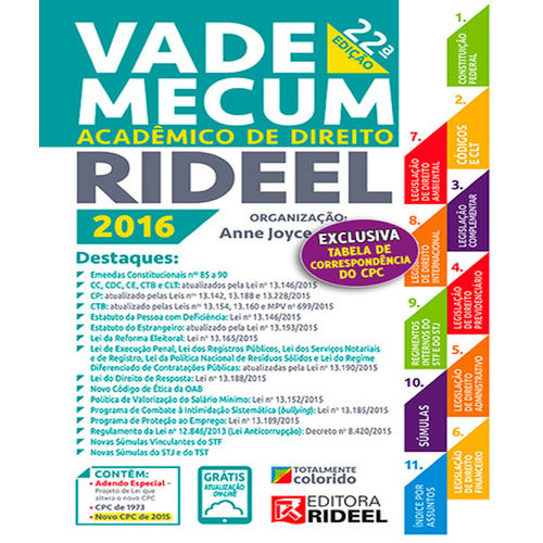 Vade Mecum Academico de Direito Rideel - 2016 - 22 Ed