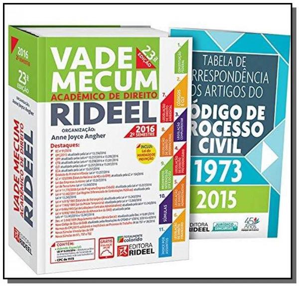 VADE MECUM ACADEMICO DE DIREITO RIDEEL - 2016 - 2o