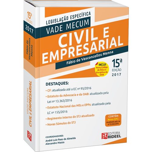 Vade Mecum Civil e Empresarial - 15ª Edição 2017