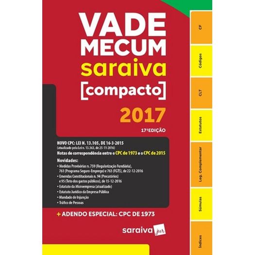 Vade Mecum Compacto 2017 - Saraiva - 17 Ed