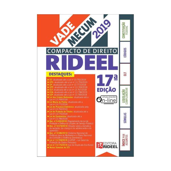 Vade Mecum Compacto de Direito - 2019 - Rideel