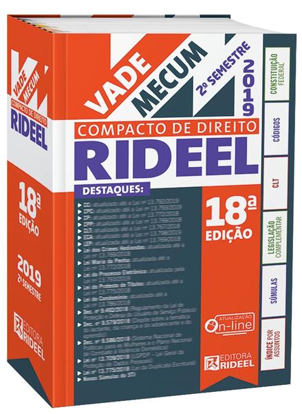 Vade Mecum Compacto de Direito Rideel - 18ª Edição (2019)