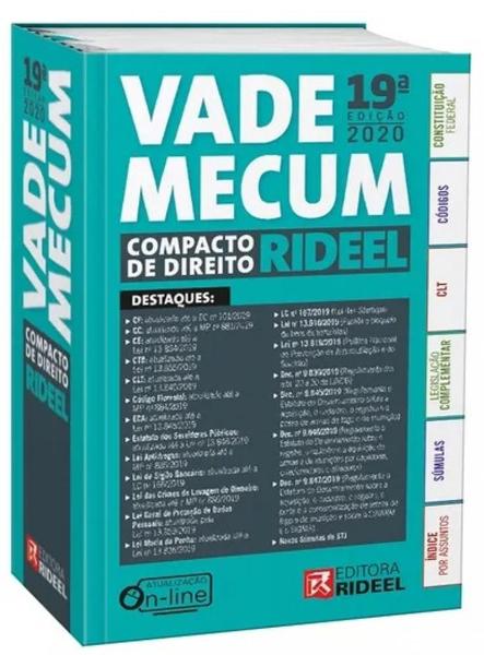 VADE MECUM COMPACTO DE DIREITO RIDEEL - 19a ED - 2020