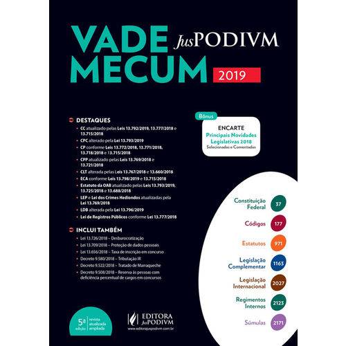 Tudo sobre 'Vade Mecum Juspodivm - 5ª Edição (2019)'
