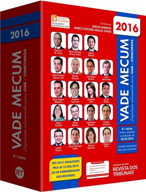 Vade Mecum - Legislacao Selecionada para Oab e Concursos 2016 - Rt - 8 Ed