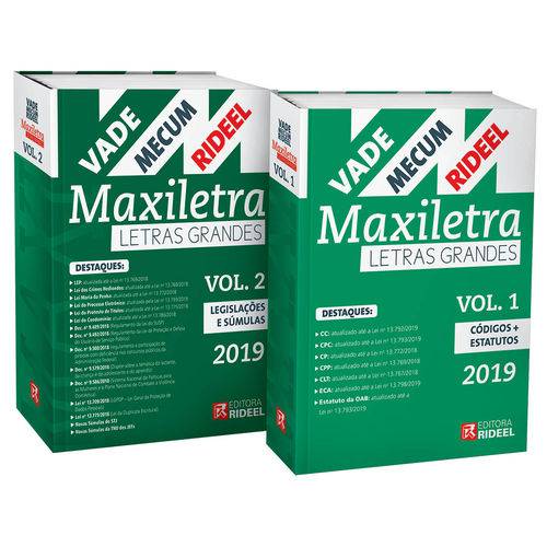Tudo sobre 'Vade Mecum Maxiletra Rideel - 2 Volumes Letra Grande'