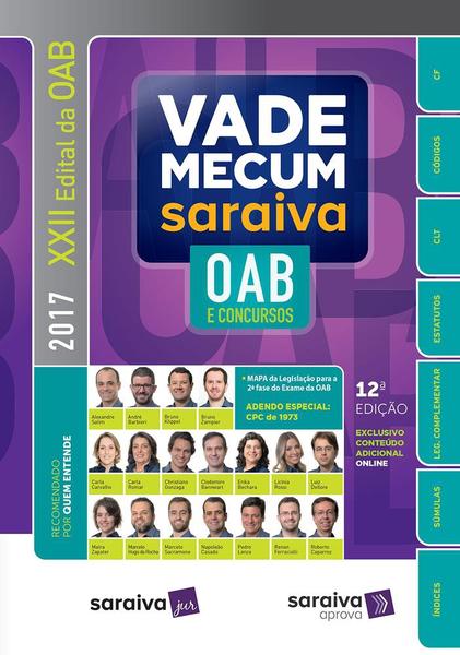 Vade Mecum Oab 2017 - Saraiva - 12 Ed
