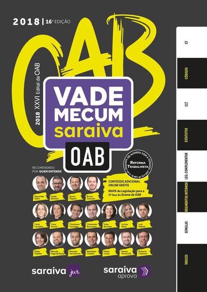 Vade Mecum Oab 2018 - Saraiva - 16 Ed