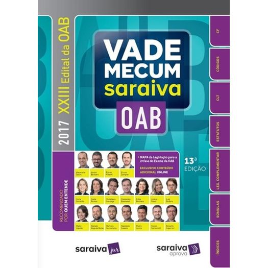 Vade Mecum Oab e Concursos 2017 - Saraiva - 13 Ed