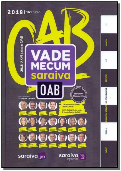 Vade Mecum OAB Saraiva -16ª Ed. 2018