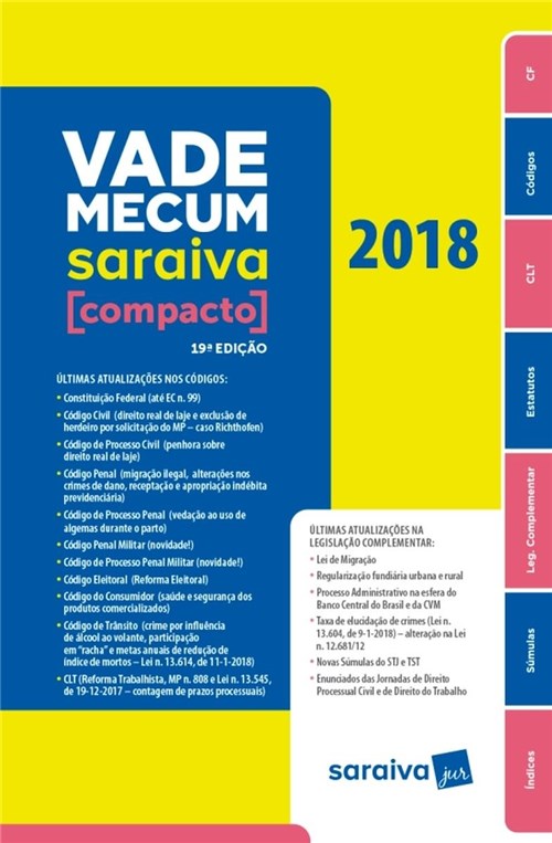 Vade Mecum Saraiva Compacto - Brochura - 19ª Ed. 2018