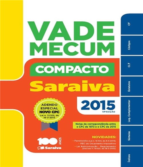 Vade Mecum Saraiva Compacto Espiral - 2015 - 14 Ed