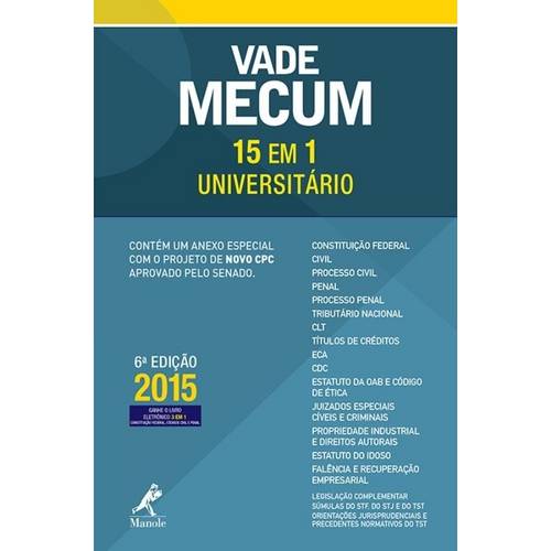 Vade Mecum Universitario 15 em 1 - 6ª Ed. 2015