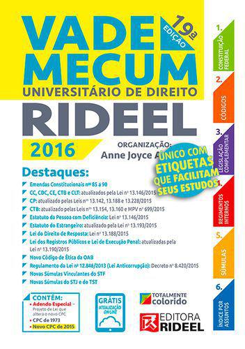 Vade Mecum Universitario de Direito 2016 - Rideel