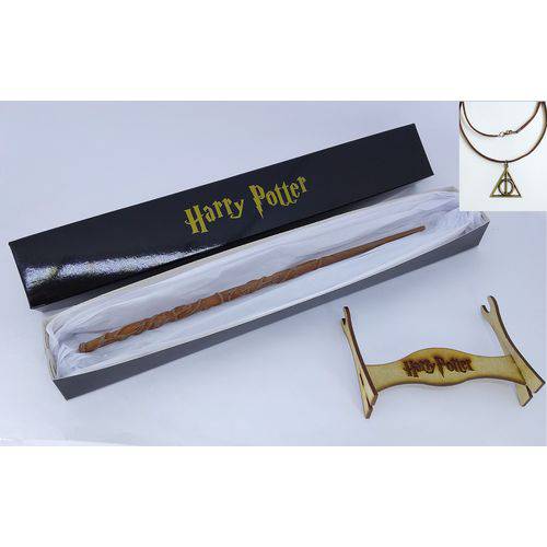 Varinha Harry Potter - Hermione + Colar + Expositor