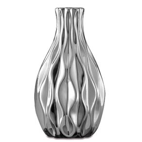 Vaso Cerâmica 6,5Cm Decorativo Prata 5628 Mart