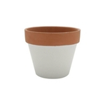Vaso Ceramica Decoraçao Colar Branco Terracota Pequeno 8x8x7cm Urban