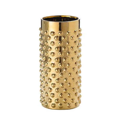 Vaso Cerâmica Dourado 30,5 Cm