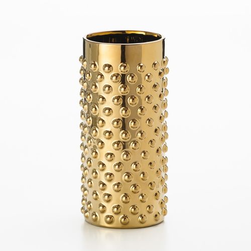 Vaso Cerâmica Dourado 23,5 Cm