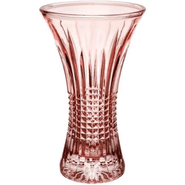 VASO CRISTAL QUEEN ROSA 15x10x24cm - Rojemac