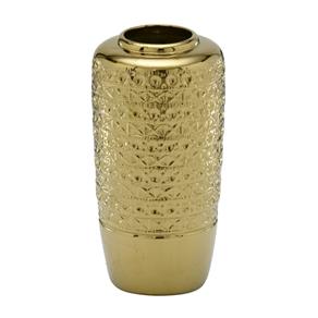 Vaso de Cerâmica 20cm Dourado