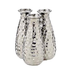 Vaso de Cerâmica 13 5cm Prata