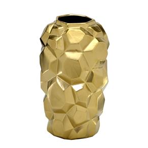 Vaso de Cerâmica 31cm Dourado