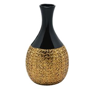 Vaso de Cerâmica 31cm Dourado