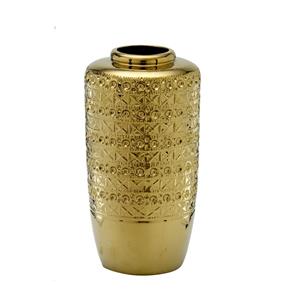 Vaso de Cerâmica 25 5cm Dourado