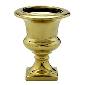 Vaso de Cerâmica 23 5cm Dourado