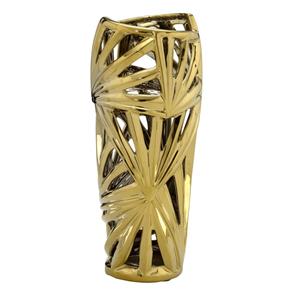 Vaso de Cerâmica 38 5cm Dourado