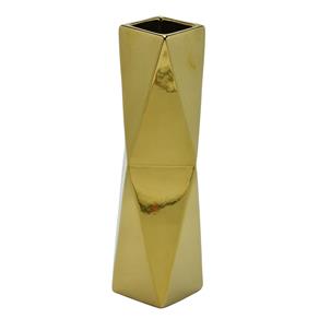 Vaso de Cerâmica 29 5cm Dourado