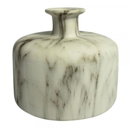 Vaso de Cerâmica Marmorizado 15,5cm X 15,5cm X 13,5cm