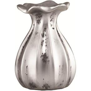 Vaso de Cerâmica Prata Clay 7267 Mart